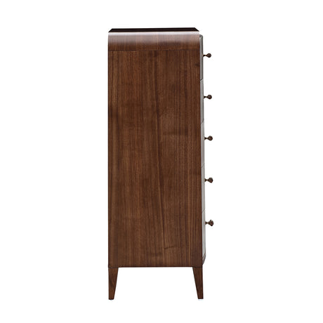 Houston Walnut 5 Drawer Chest Walnut from Michael Amini - Luna Furniture