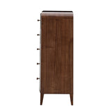 Houston Walnut 5 Drawer Chest Walnut from Michael Amini - Luna Furniture