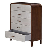 Houston Walnut 5 Drawer Chest Walnut from Michael Amini - Luna Furniture