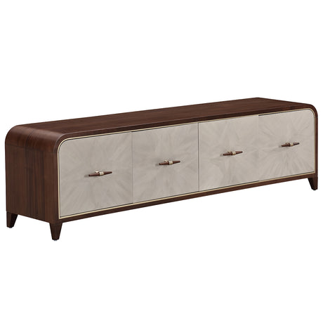 Houston Walnut Media Cabinet from Michael Amini - Luna Furniture
