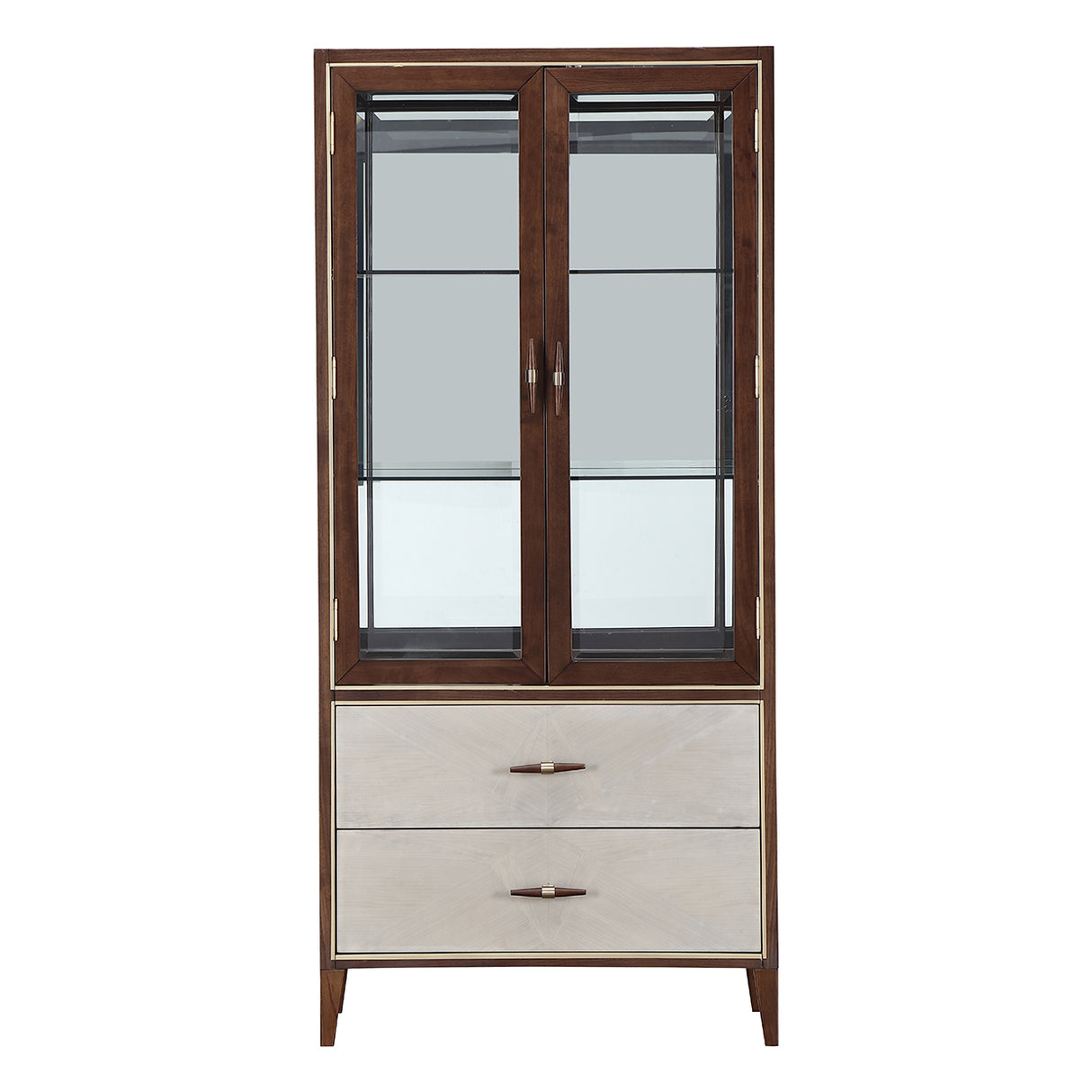 Houston Walnut Display Cabinet from Michael Amini - Luna Furniture