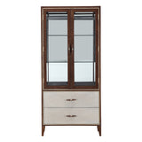 Houston Walnut Display Cabinet from Michael Amini - Luna Furniture