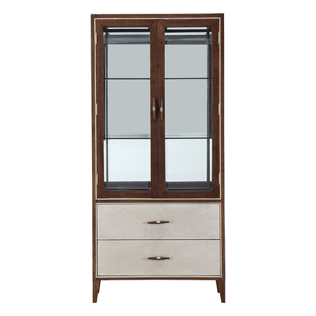 Houston Walnut Display Cabinet from Michael Amini - Luna Furniture