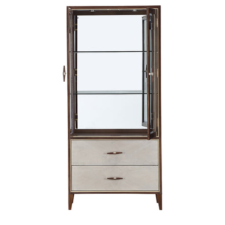 Houston Walnut Display Cabinet from Michael Amini - Luna Furniture