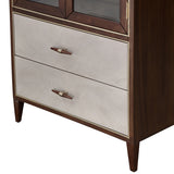 Houston Walnut Display Cabinet from Michael Amini - Luna Furniture