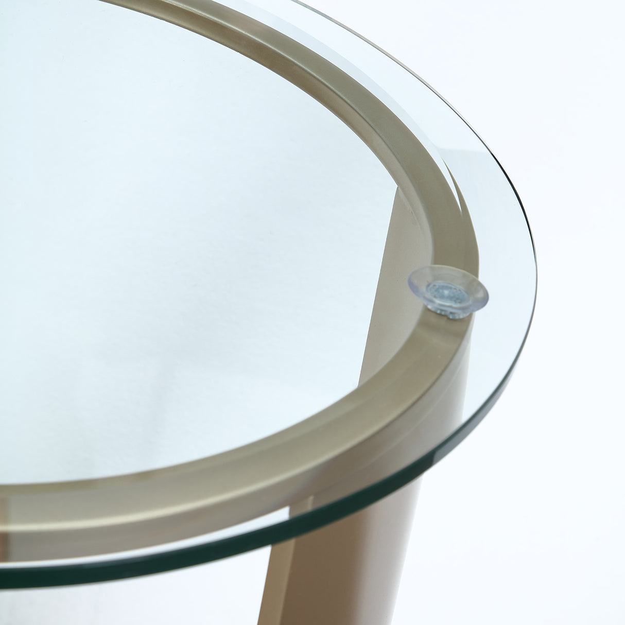 Houston Brushed Gold Chairside Table Brushed Gold from Michael Amini - Luna Furniture
