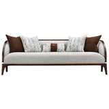Houston Walnut Sofa from Michael Amini - Luna Furniture