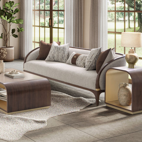 Houston Walnut Sofa from Michael Amini - Luna Furniture