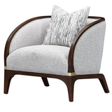 Houston Walnut Matching Accent Chair from Michael Amini - Luna Furniture