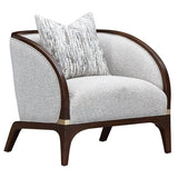 Houston Walnut Matching Accent Chair from Michael Amini - Luna Furniture