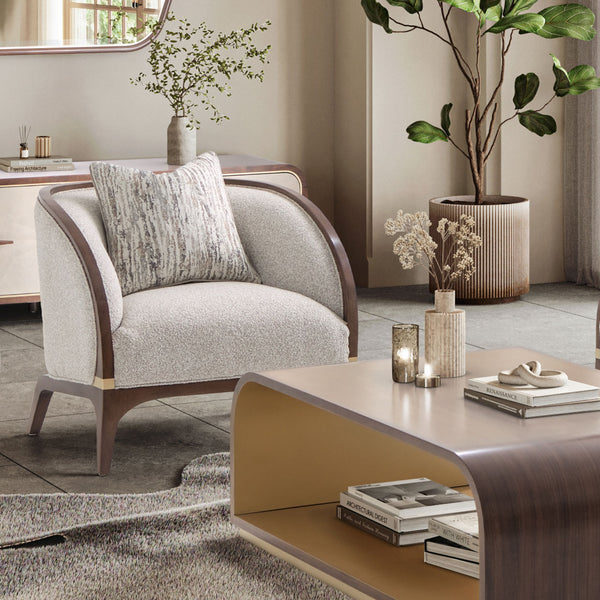 Houston Walnut Matching Accent Chair