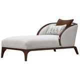 Houston Walnut Chaise from Michael Amini - Luna Furniture