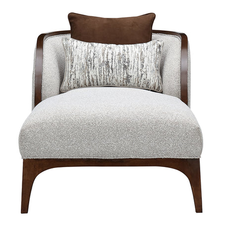 Houston Walnut Chaise from Michael Amini - Luna Furniture