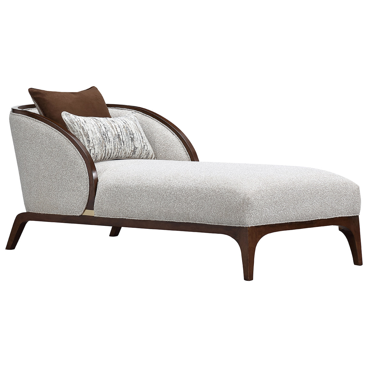 Houston Walnut Chaise from Michael Amini - Luna Furniture
