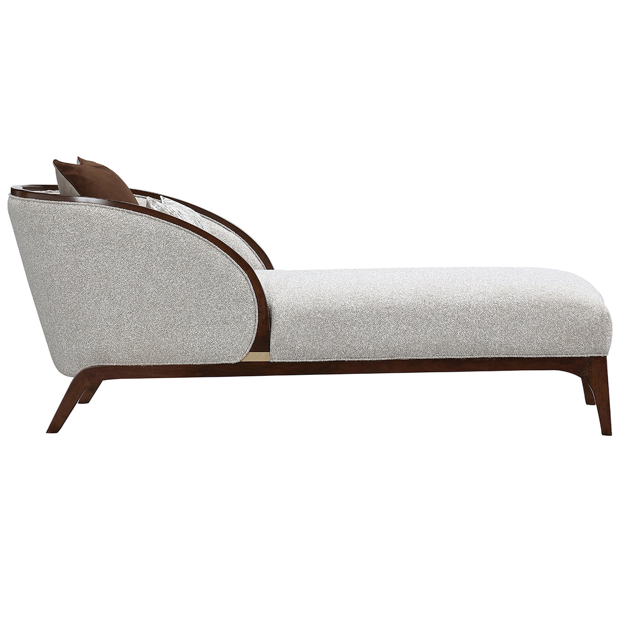 Houston Walnut Chaise from Michael Amini - Luna Furniture