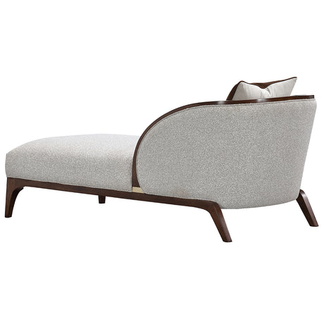 Houston Walnut Chaise from Michael Amini - Luna Furniture
