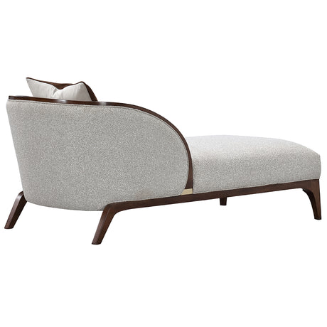 Houston Walnut Chaise from Michael Amini - Luna Furniture