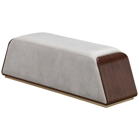 Houston Walnut Accent Bench from Michael Amini - Luna Furniture