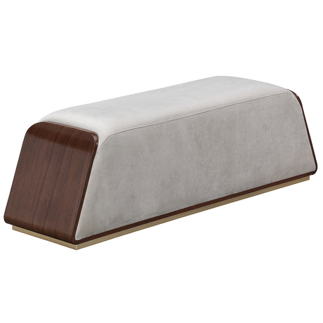 Houston Walnut Accent Bench from Michael Amini - Luna Furniture