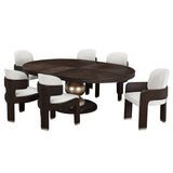 West Kensington Medium Espresso Oval Dining Table from Michael Amini - Luna Furniture