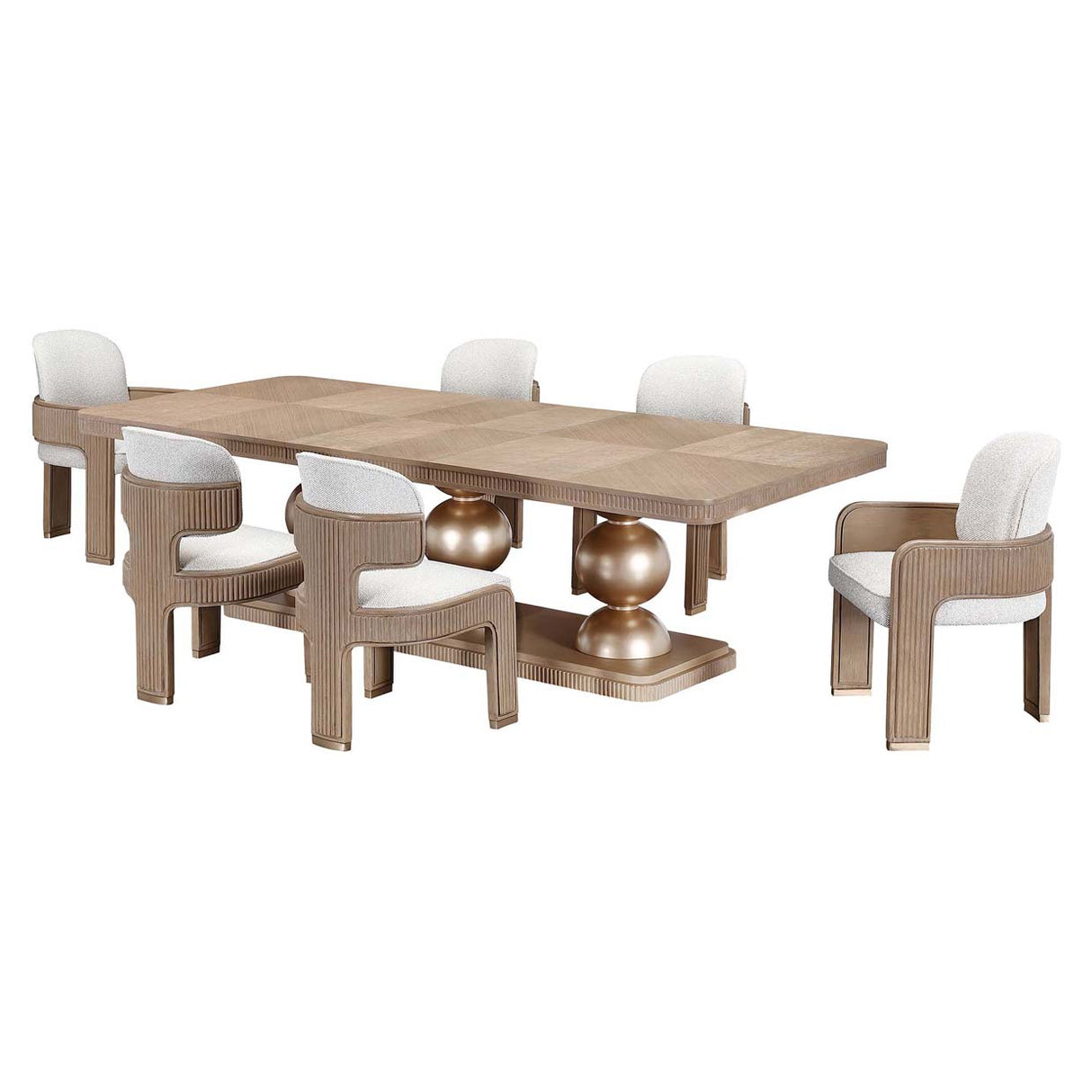West Kensington - Caramel Sea Salt Caramel Rectangular Dining Table from Michael Amini - Luna Furniture