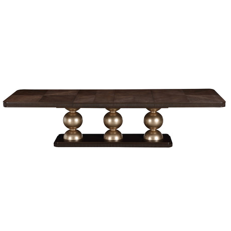 West Kensington Medium Espresso Rectangular Dining Table from Michael Amini - Luna Furniture