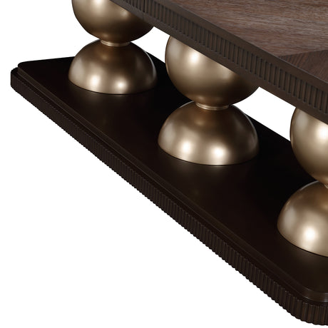West Kensington Medium Espresso Rectangular Dining Table from Michael Amini - Luna Furniture