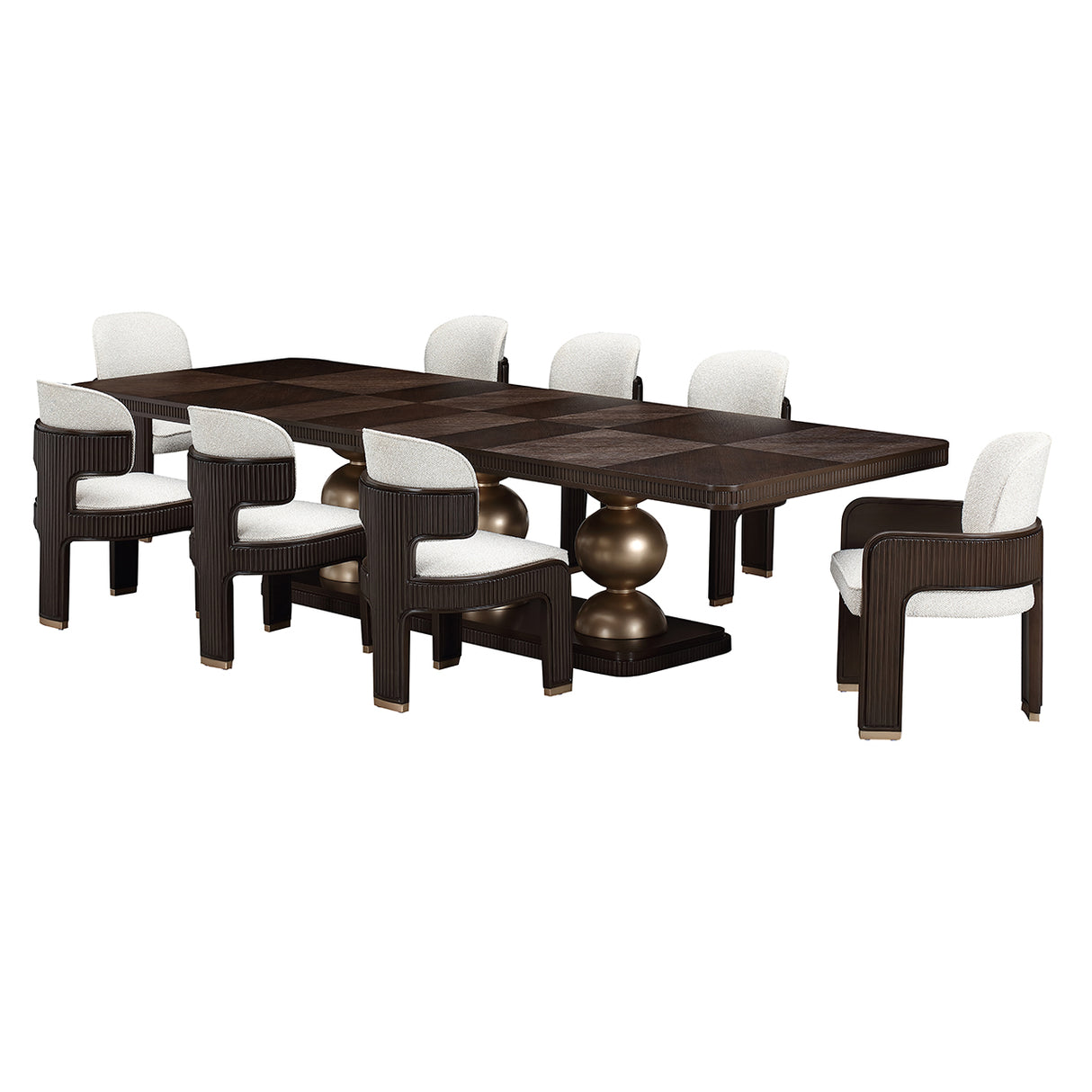 West Kensington Medium Espresso Rectangular Dining Table from Michael Amini - Luna Furniture