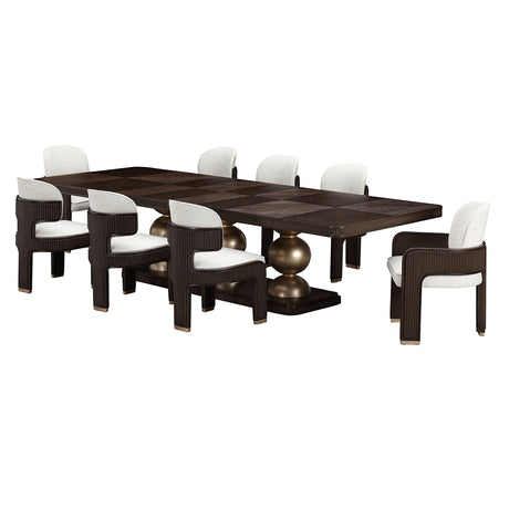 West Kensington Medium Espresso Rectangular Dining Table from Michael Amini - Luna Furniture