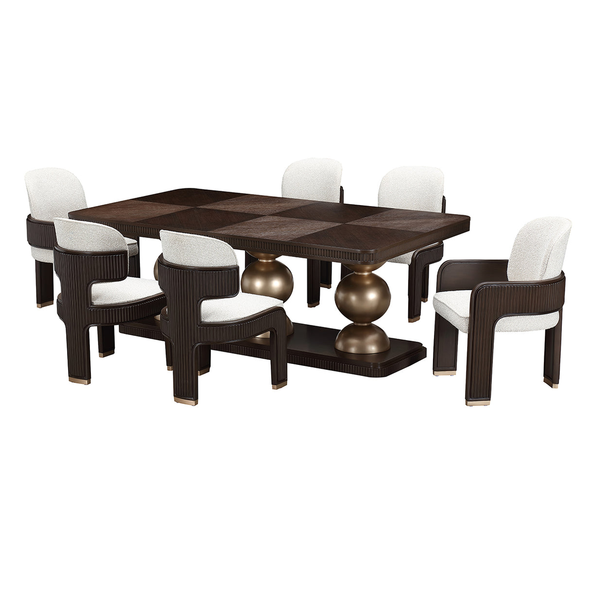 West Kensington Medium Espresso Rectangular Dining Table from Michael Amini - Luna Furniture