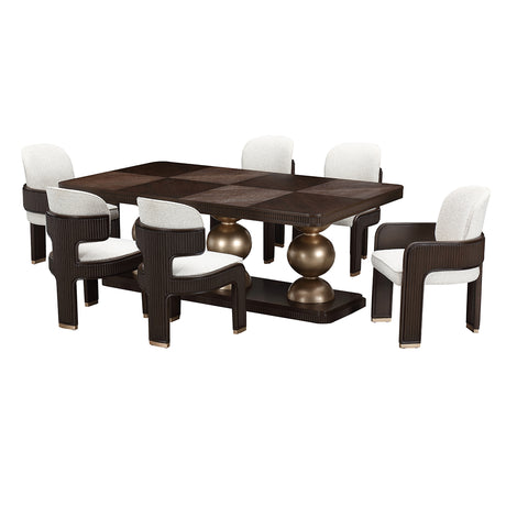 West Kensington Medium Espresso Rectangular Dining Table from Michael Amini - Luna Furniture