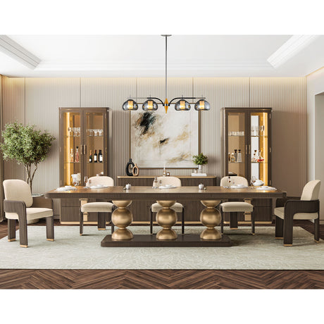 West Kensington Medium Espresso Rectangular Dining Table from Michael Amini - Luna Furniture
