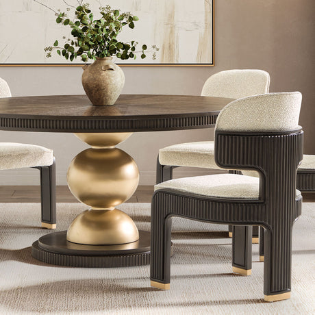 West Kensington Medium Espresso Dining Side Chair from Michael Amini - Luna Furniture