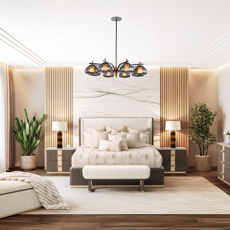 West Kensington Medium Espresso Queen Bed from Michael Amini - Luna Furniture