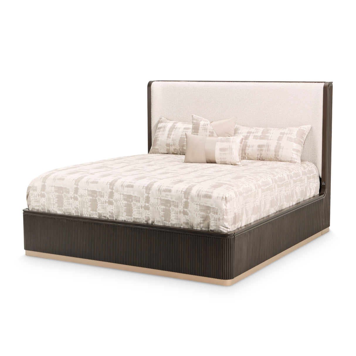 West Kensington Medium Espresso Eastern King Bed from Michael Amini - Luna Furniture