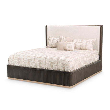 West Kensington Medium Espresso Eastern King Bed from Michael Amini - Luna Furniture