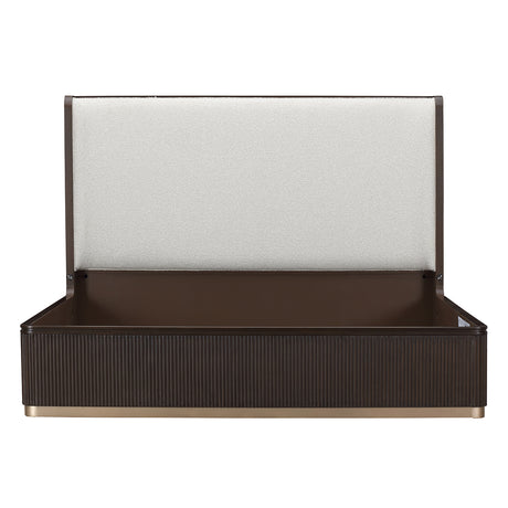 West Kensington Medium Espresso Eastern King Bed from Michael Amini - Luna Furniture
