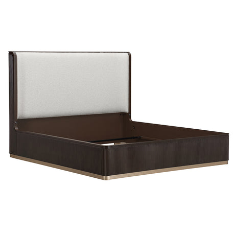 West Kensington Medium Espresso Eastern King Bed from Michael Amini - Luna Furniture