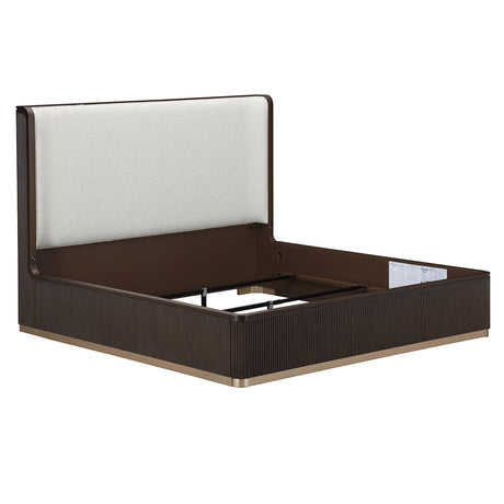West Kensington Medium Espresso Eastern King Bed from Michael Amini - Luna Furniture