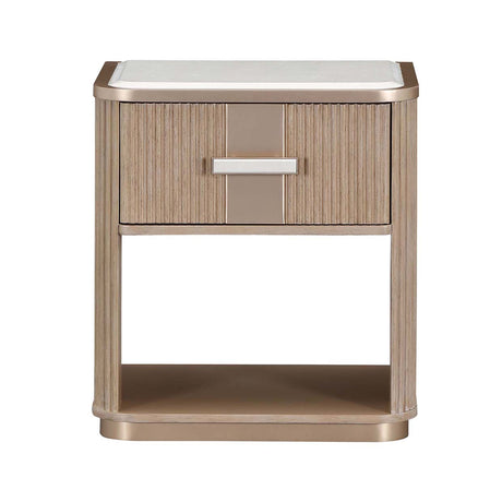 West Kensington - Caramel Sea Salt Caramel 1-drawer Nightstand from Michael Amini - Luna Furniture