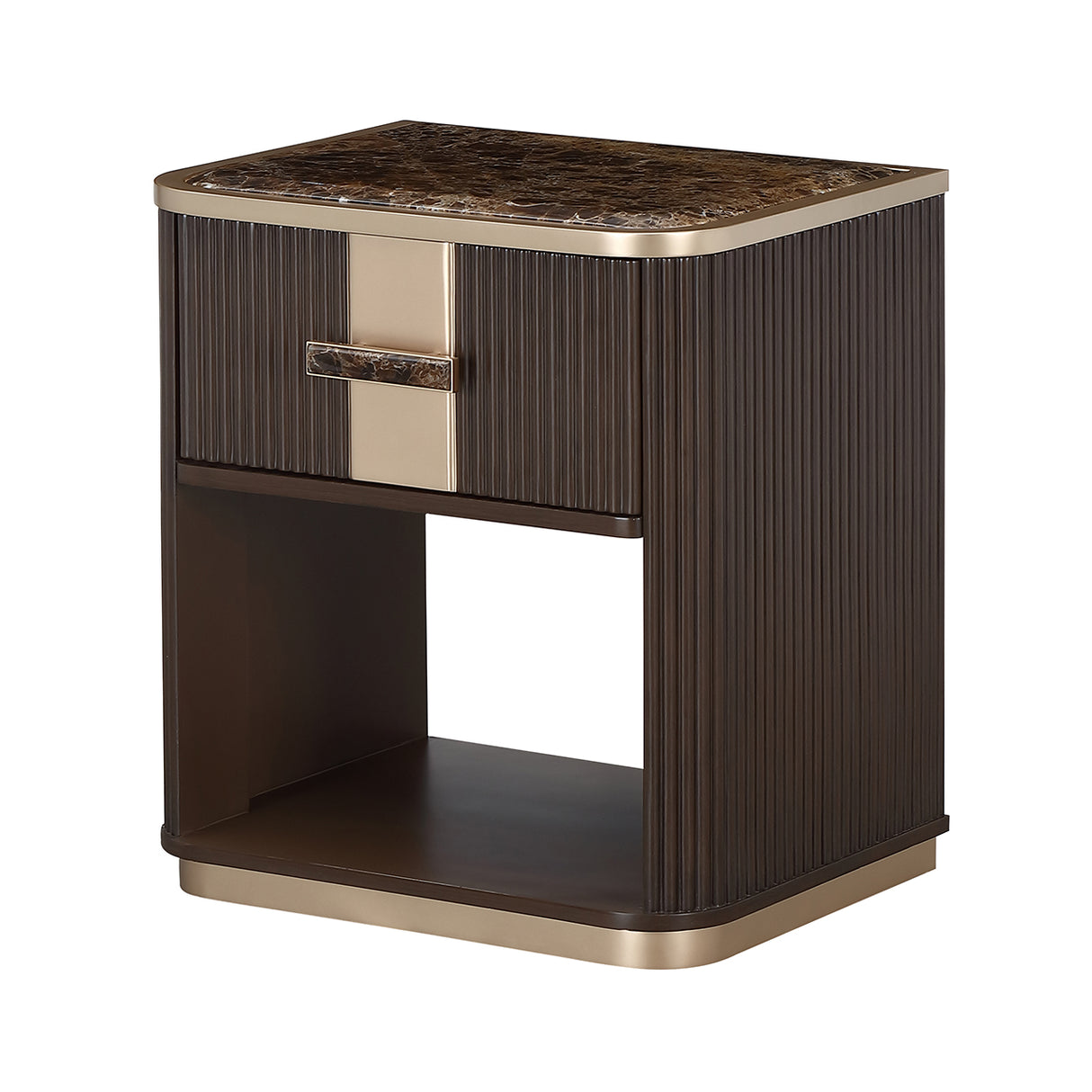 West Kensington Medium Espresso 1-drawer Nightstand from Michael Amini - Luna Furniture
