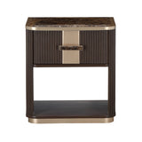 West Kensington Medium Espresso 1-drawer Nightstand from Michael Amini - Luna Furniture