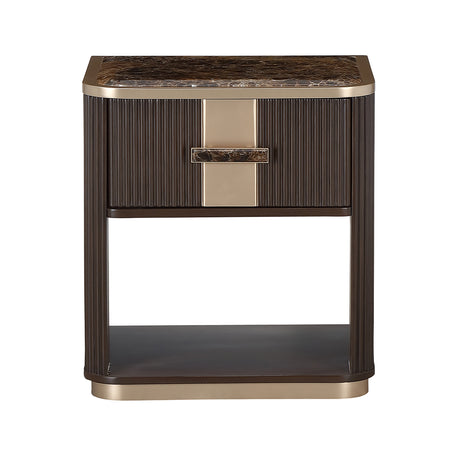 West Kensington Medium Espresso 1-drawer Nightstand from Michael Amini - Luna Furniture