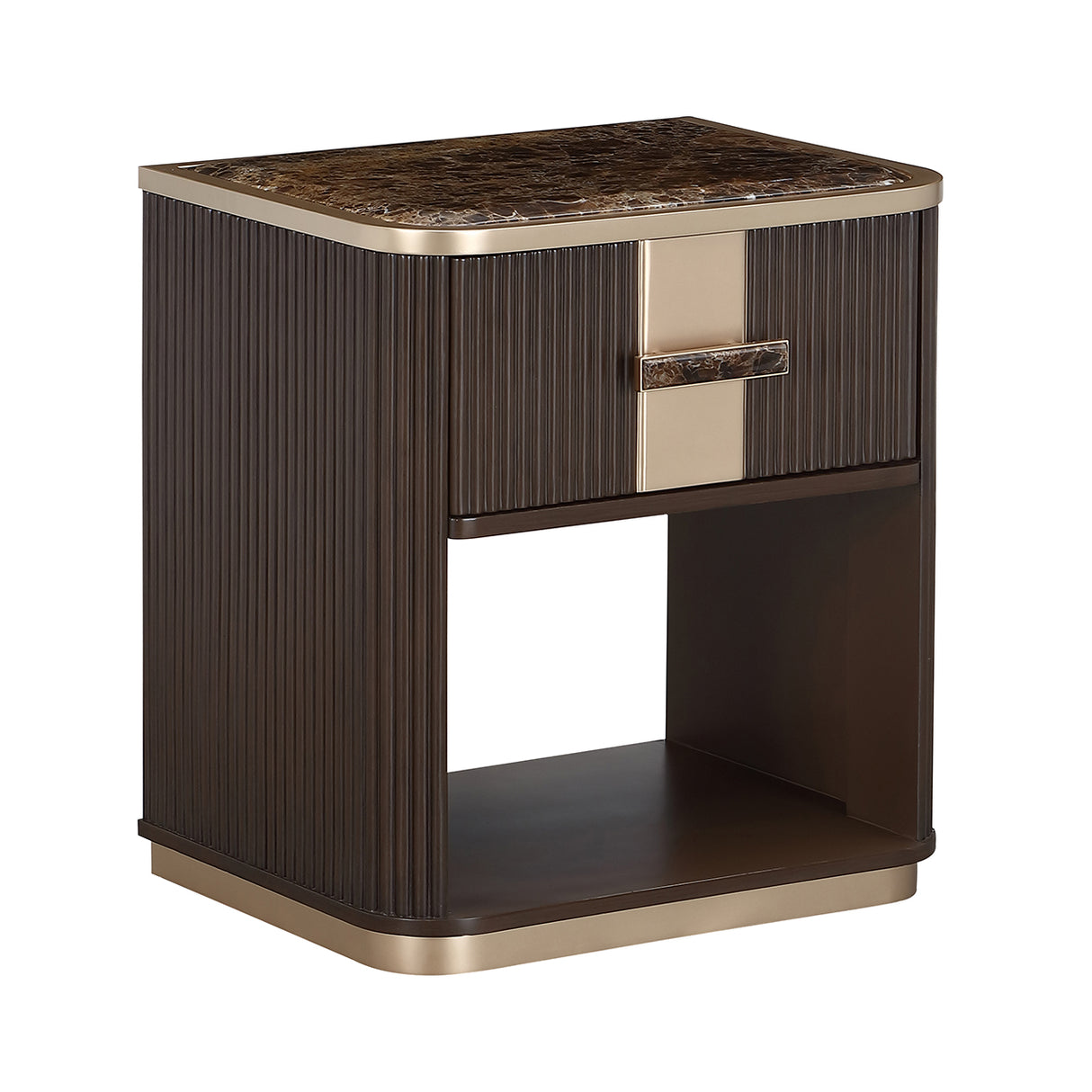 West Kensington Medium Espresso 1-drawer Nightstand from Michael Amini - Luna Furniture