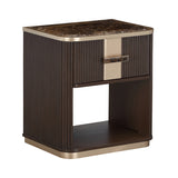 West Kensington Medium Espresso 1-drawer Nightstand from Michael Amini - Luna Furniture