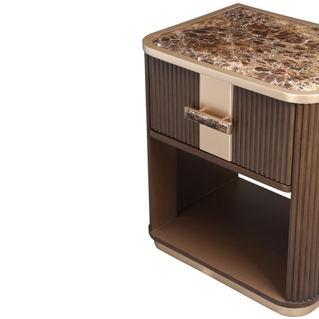 West Kensington Medium Espresso 1-drawer Nightstand from Michael Amini - Luna Furniture