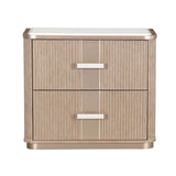West Kensington - Caramel Sea Salt Caramel 2-drawer Nightstand from Michael Amini - Luna Furniture