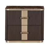 West Kensington Medium Espresso 2-drawer Nightstand from Michael Amini - Luna Furniture