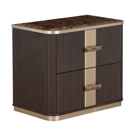 West Kensington Medium Espresso 2-drawer Nightstand from Michael Amini - Luna Furniture
