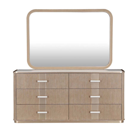 West Kensington - Caramel Sea Salt Caramel Dresser With Mirror from Michael Amini - Luna Furniture